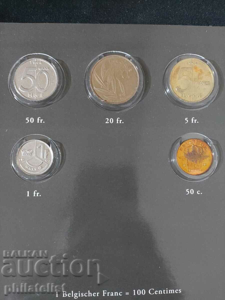 Auction  Complete Set - Belgium in Francs and Euro Series 2002