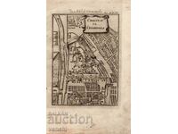 1719 - GRAVURĂ - PLANUL KREMLINULUI, MOSCOVA - ORIGINAL