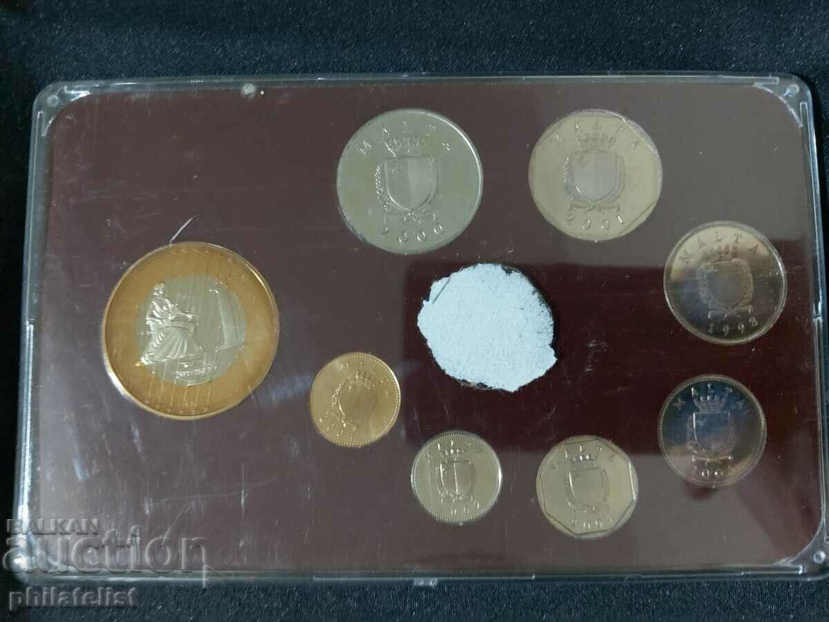 Malta 1998-2004 - Complete set of 7 coins + medal with price 25.00 BGN | € 12.78