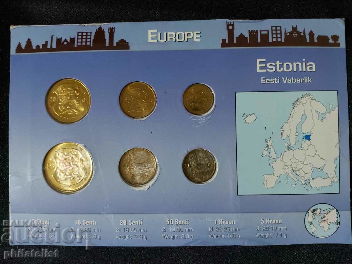 Estonia 1991-2002 - Complete set of 6 coins with price 22.00 BGN | € 11.25 Estonia 1991-2002 - Complete set of 6 coins with price 22.00 BGN | € 11.25