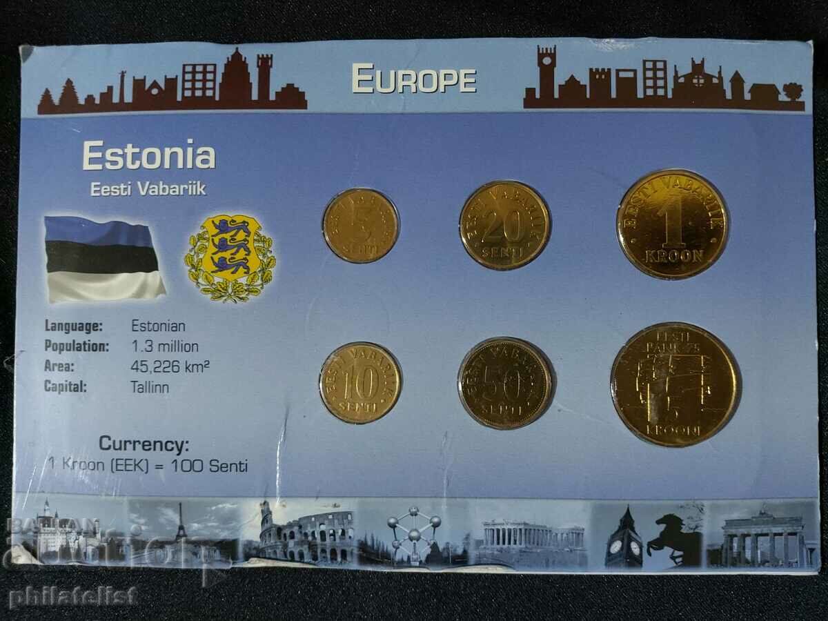 Estonia 1991-2002 - Set complet de 6 monede