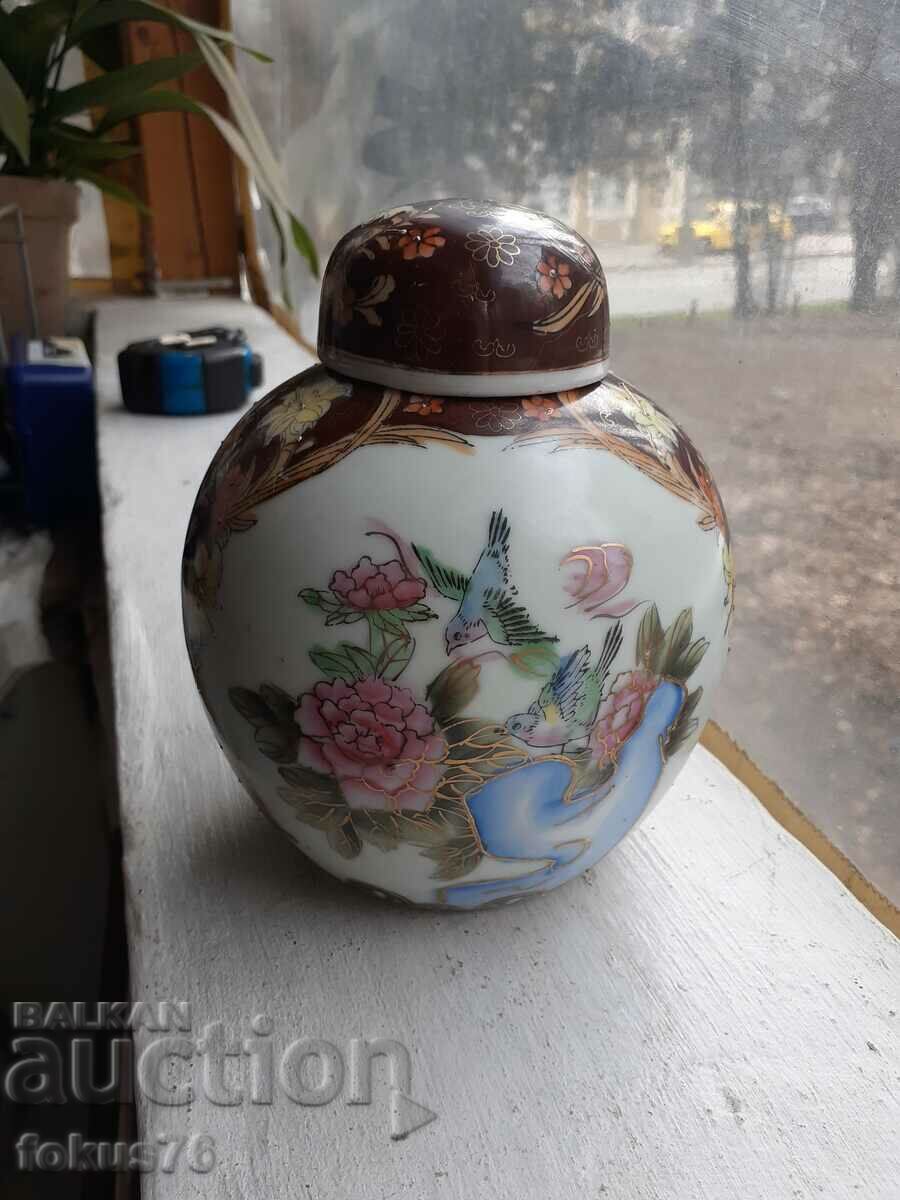 Satsuma Satsuma old vase jar with lid porcelain seal - 7 Satsuma Satsuma old vase jar with lid porcelain seal - 7