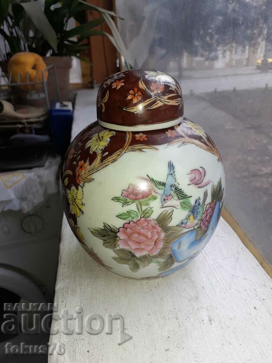 Satsuma Satsuma old vase jar with lid porcelain seal
