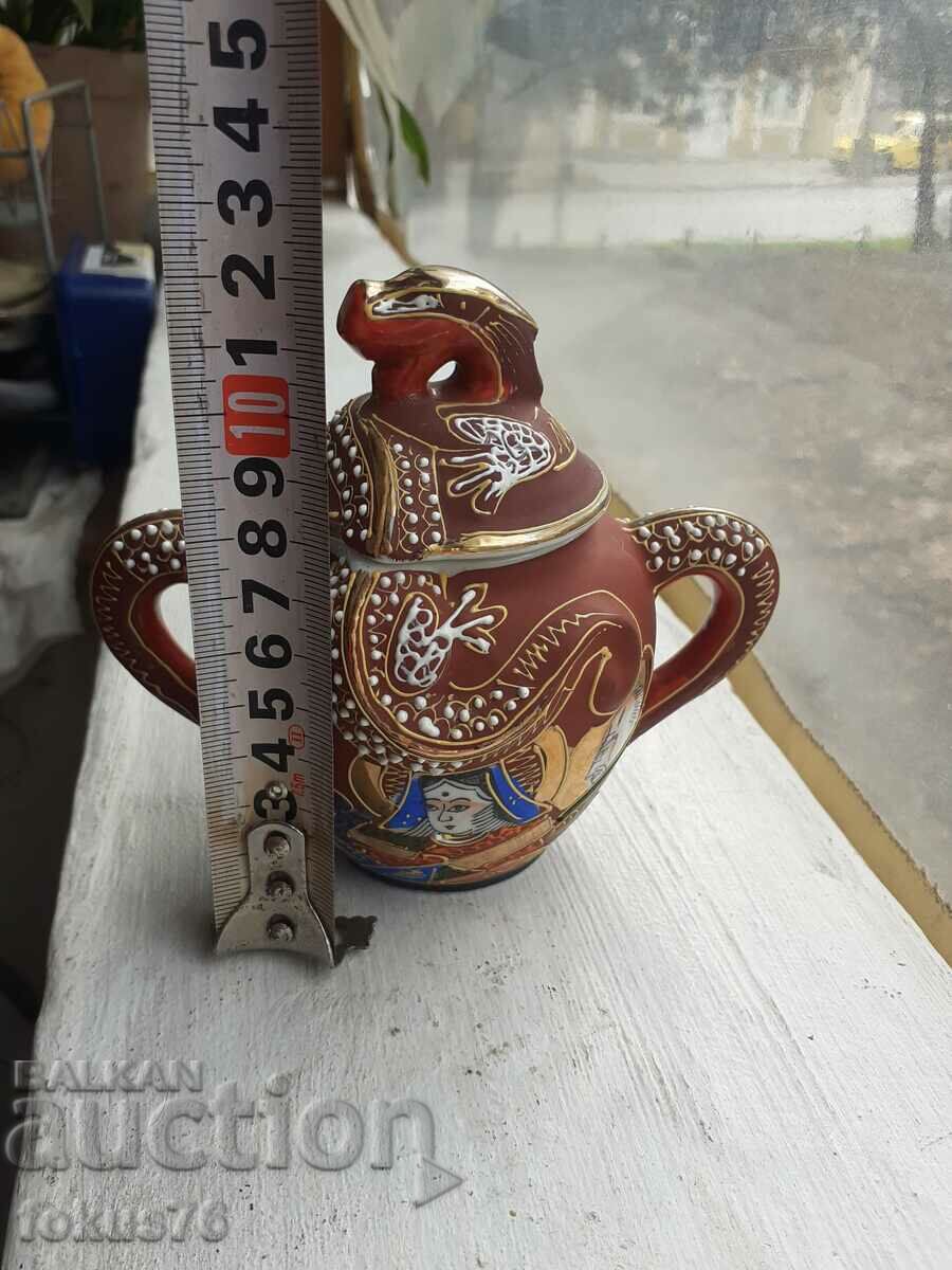 Satsuma Satsuma old sugar bowl Japan porcelain seal - 6 Satsuma Satsuma old sugar bowl Japan porcelain seal - 6