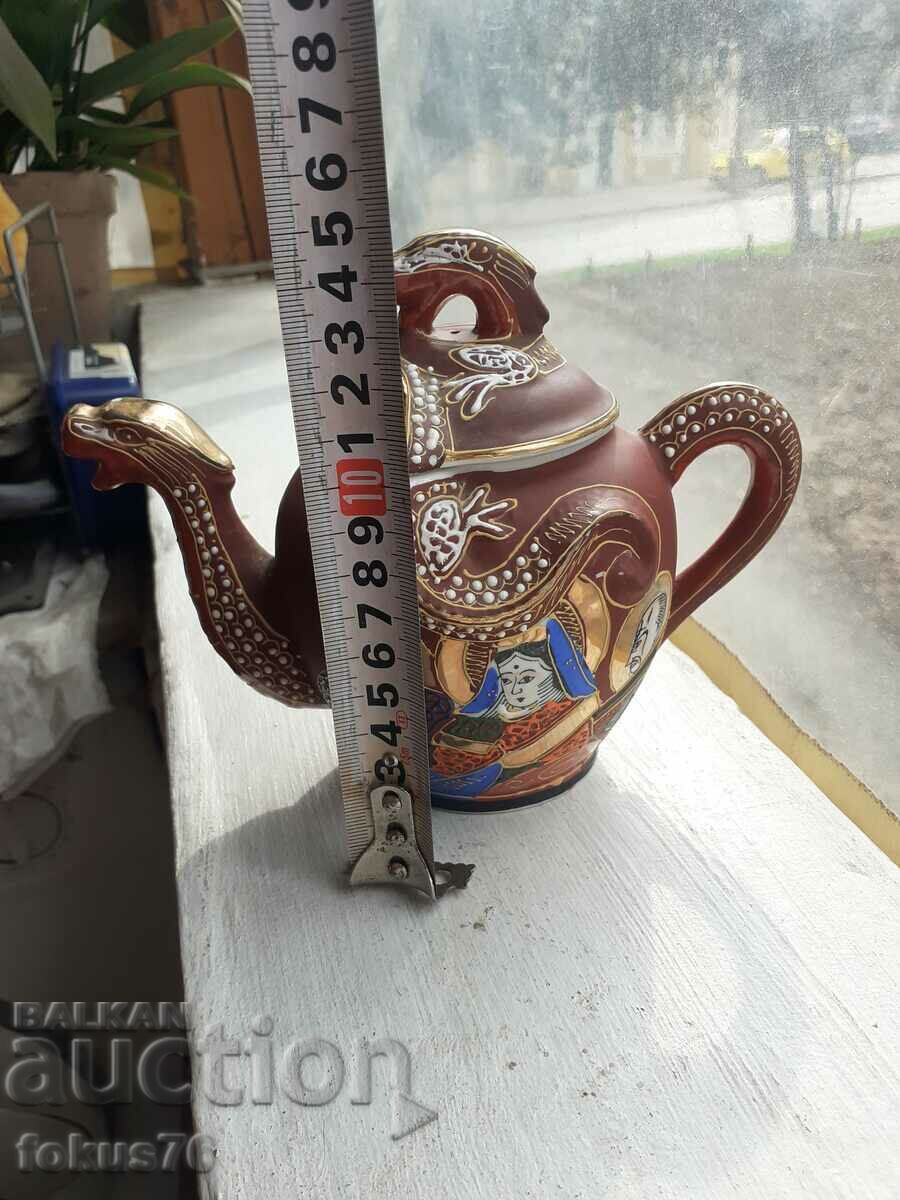 Satsuma Satsuma teapot Japan porcelain gilt seal - 5 Satsuma Satsuma teapot Japan porcelain gilt seal - 5