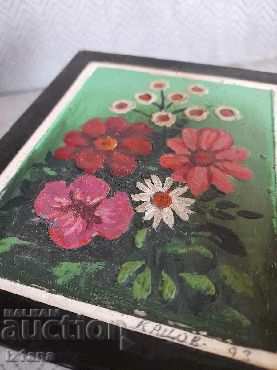 Old painted picture with price 35.00 BGN | € 17.90 Old painted picture with price 35.00 BGN | € 17.90