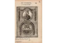 1683 - GRAVURA - MALE - CARLOS II, REGELE SPANIA - ORIGINAL