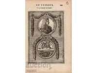 1683 - GRAVYURA - MALET - KARL II, KRAL ISPANIYA - ORIGINAL +