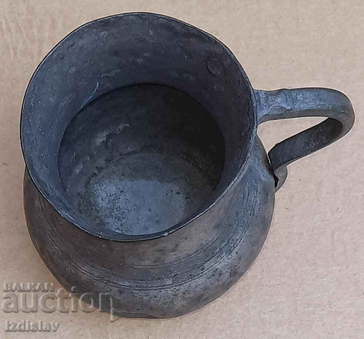 Delivery of Antique Ottoman copper wine jug hand forged 19th c