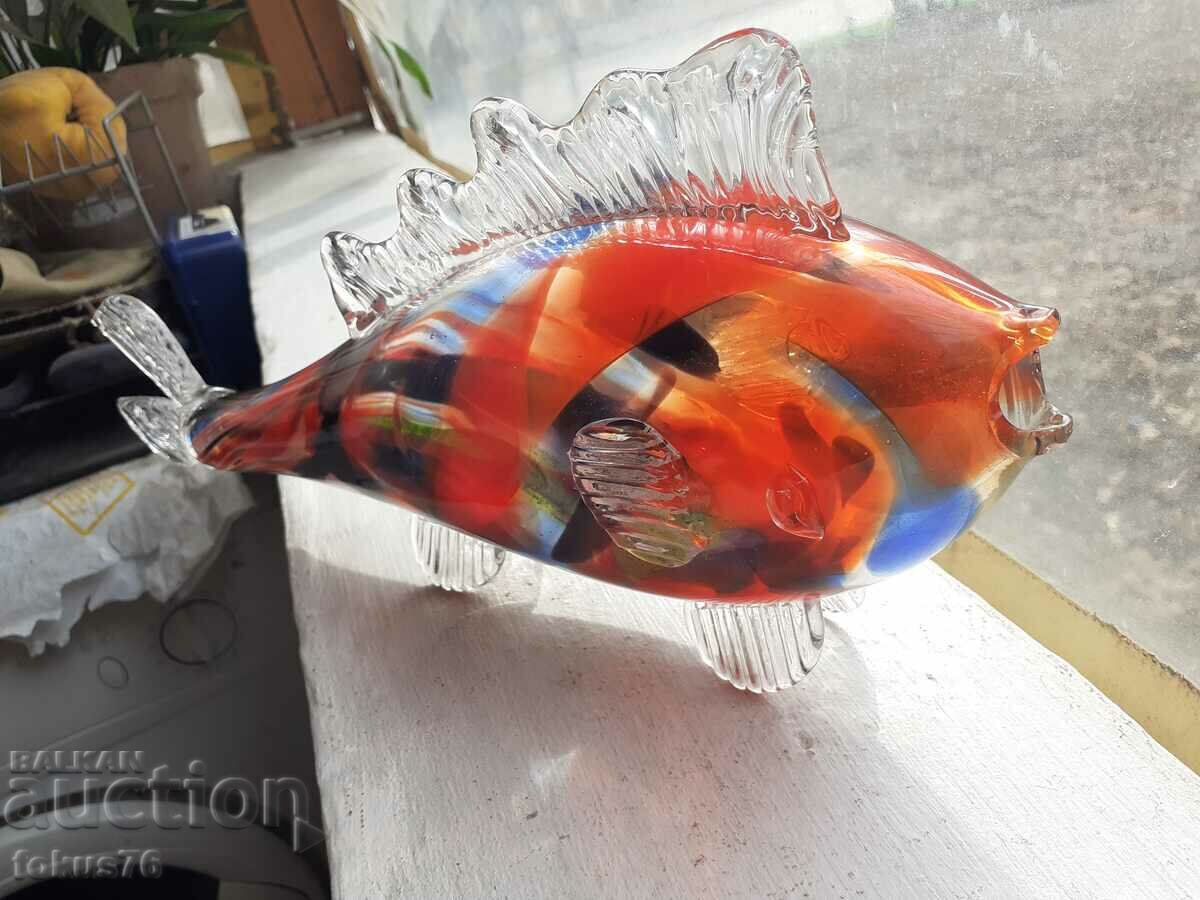 Large fish Murano figure statuette glass with price 85.00 BGN | € 43.46
