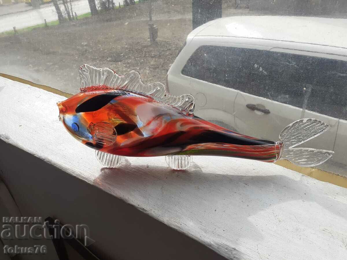 Auction  Large fish Murano figure statuette glass