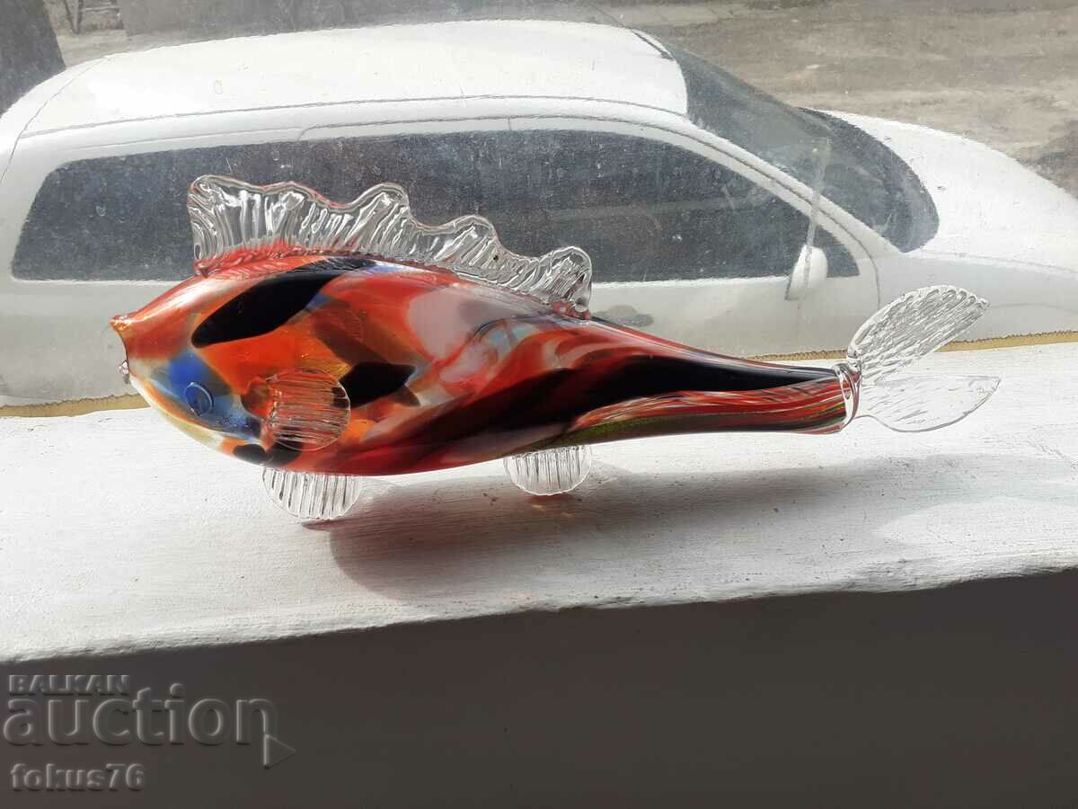 Large fish Murano figure statuette glass - 6