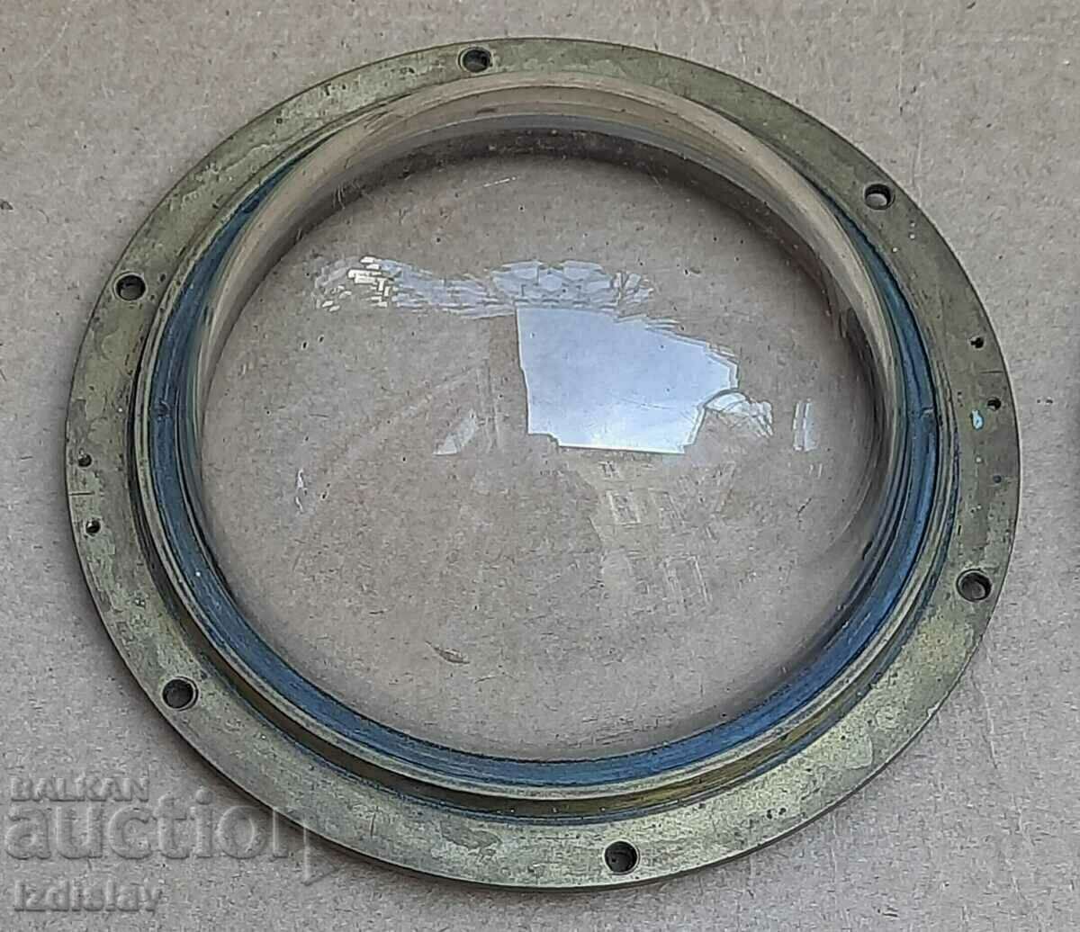 2 pcs glass cupulas with brass for marine compass - 5