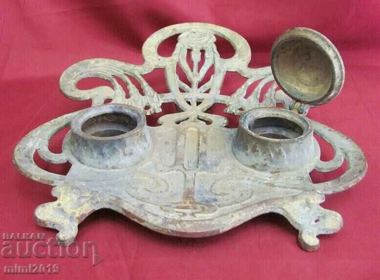19th Century Art Nouveau Metal Inkwell with price 120.00 BGN | € 61.36