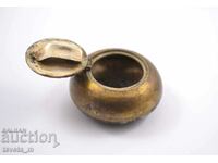 Antique pocket brass ashtray