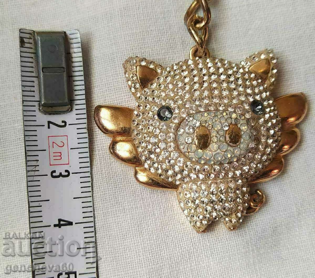 Swarovski key holder, gold plated - 6 Swarovski key holder, gold plated - 6