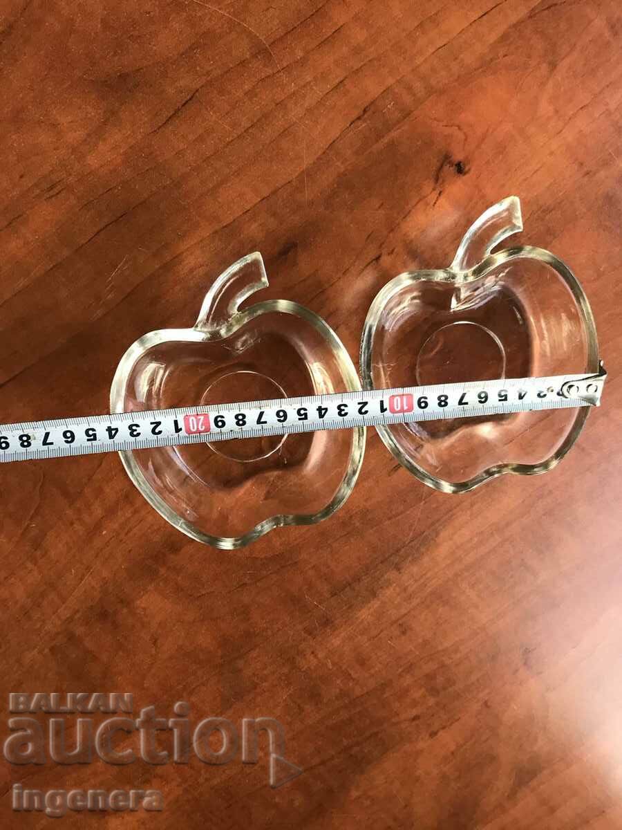 Auction NUTS BOWL GLASS NUTS-2 PCS. Auction NUTS BOWL GLASS NUTS-2 PCS.