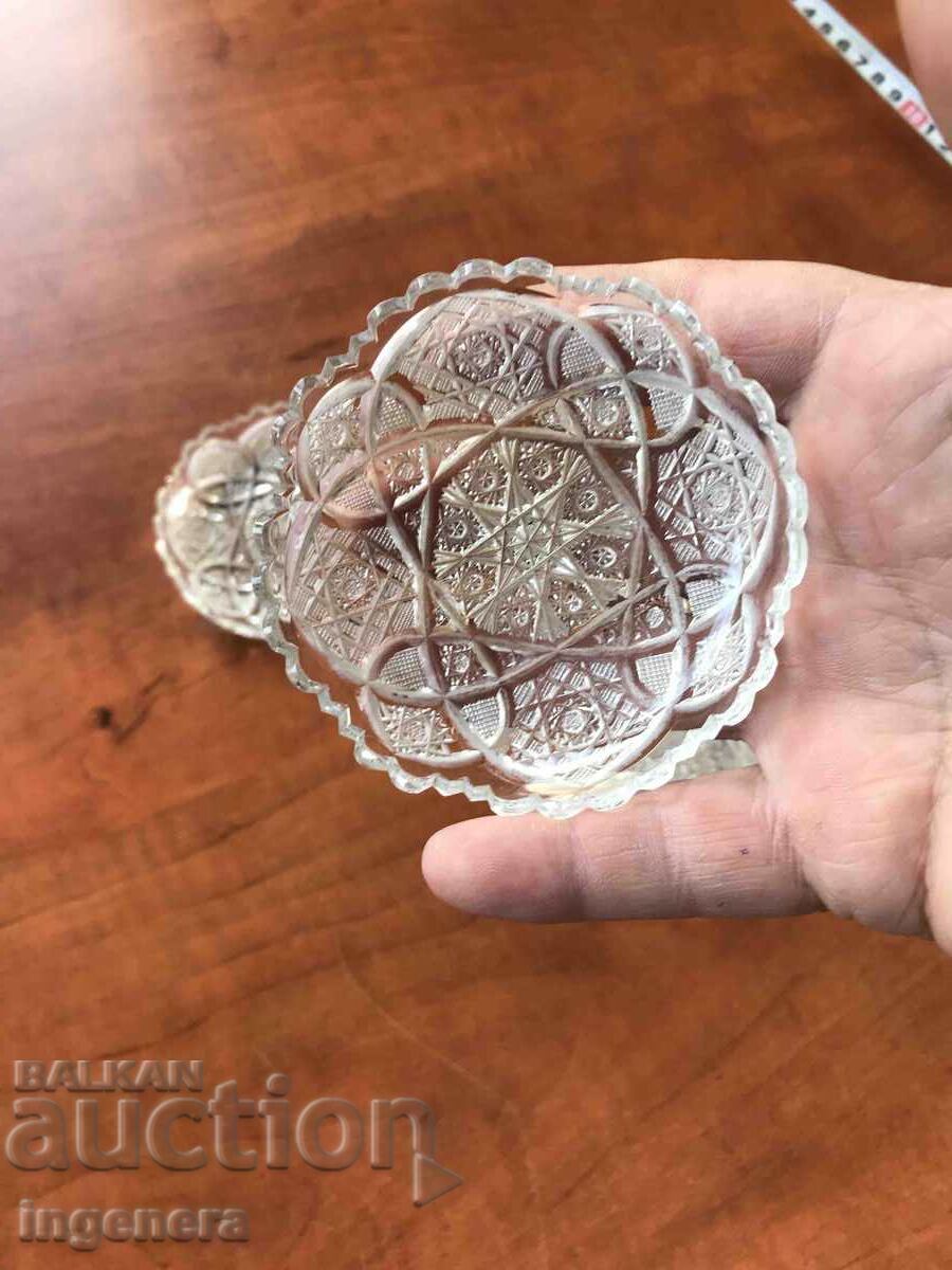 PLATE GLASS CRYSTAL FOR WHITE SWEETS FROM SOCA SET OF 6 PCS. with price 21.00 BGN | € 10.74 PLATE GLASS CRYSTAL FOR WHITE SWEETS FROM SOCA SET OF 6 PCS. with price 21.00 BGN | € 10.74