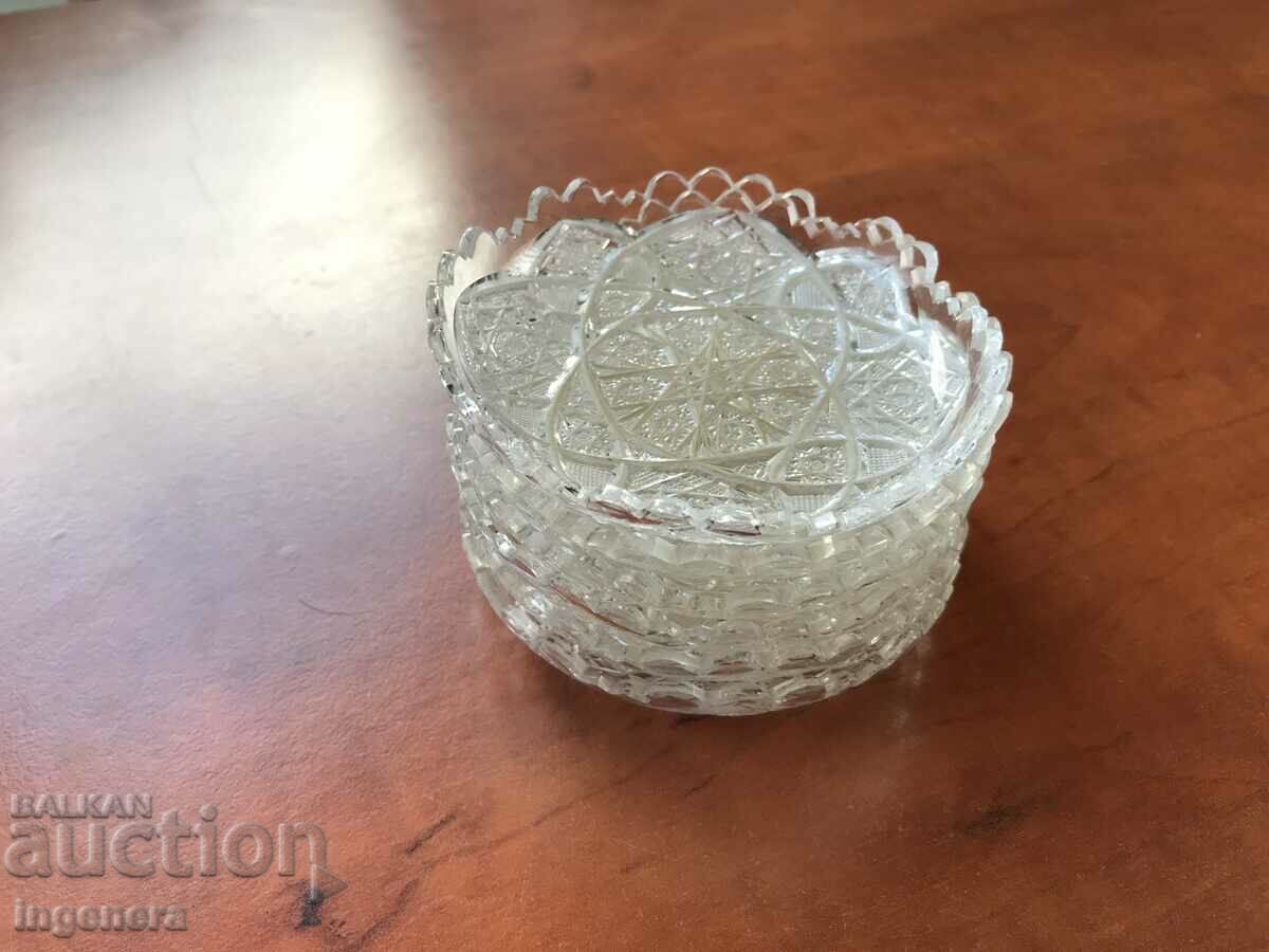 PLATE GLASS CRYSTAL FOR WHITE SWEETS FROM SOCA SET OF 6 PCS. - 5 PLATE GLASS CRYSTAL FOR WHITE SWEETS FROM SOCA SET OF 6 PCS. - 5