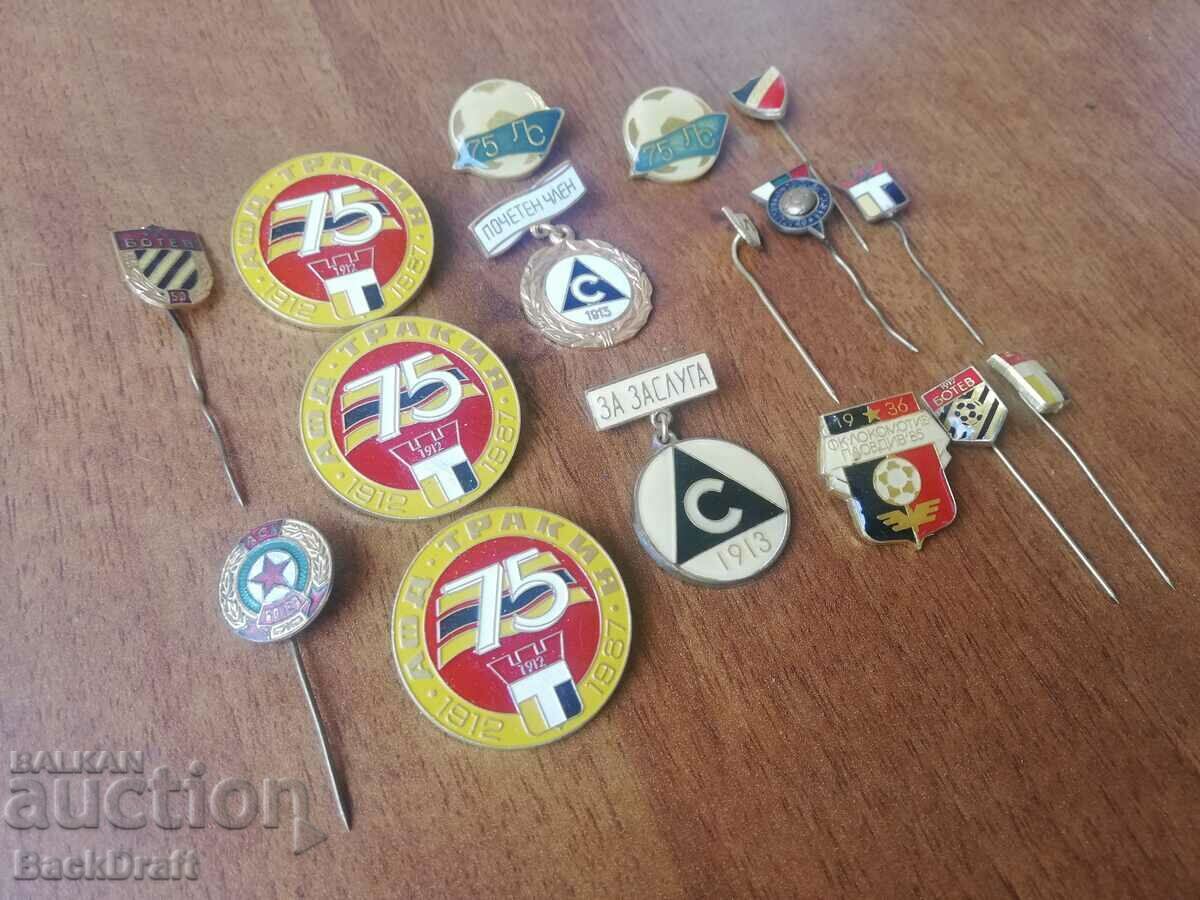 Delivery of Old football badges FC Levski, Slavia, Botev, Loko, enamel Delivery of Old football badges FC Levski, Slavia, Botev, Loko, enamel