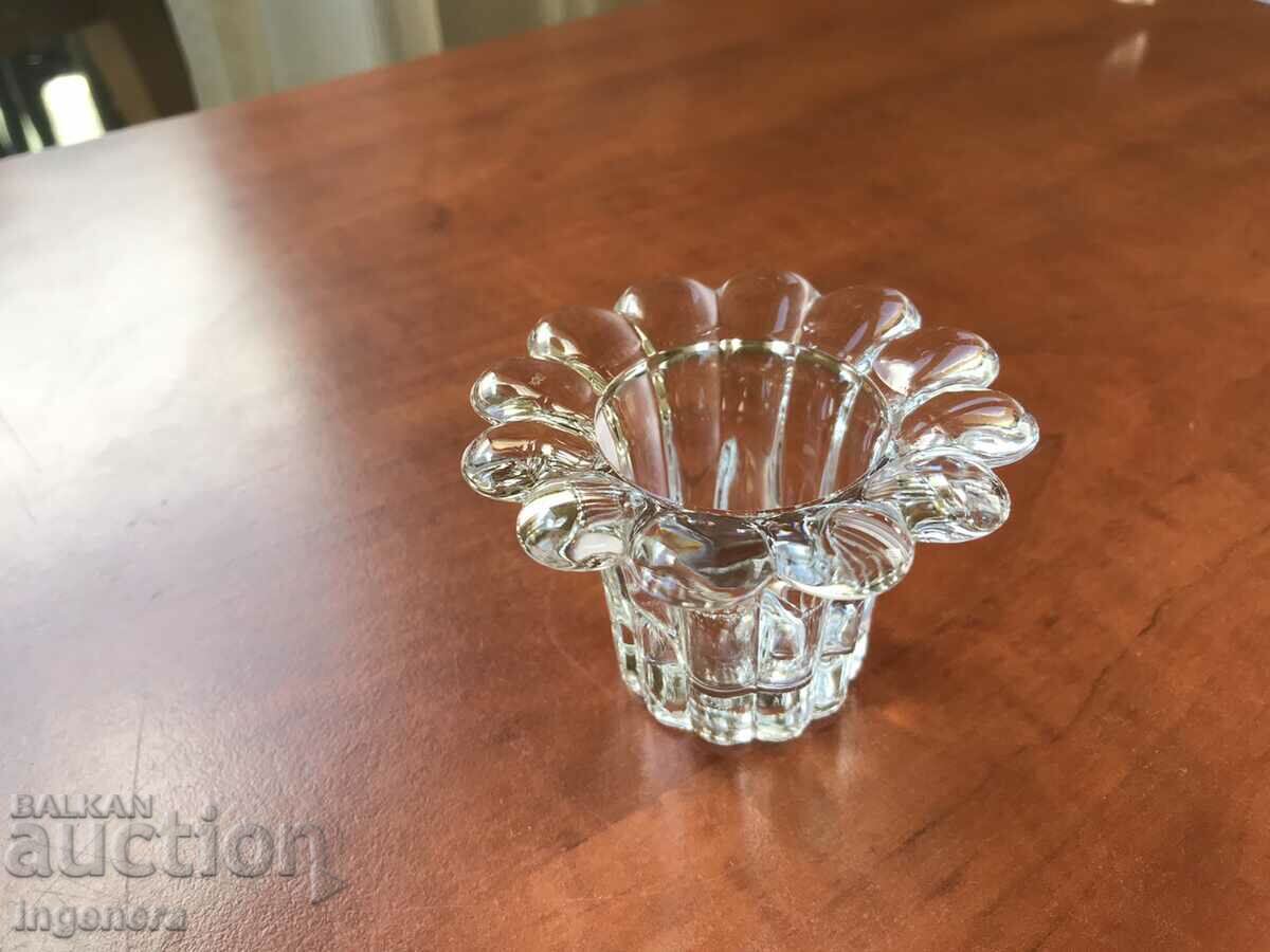 CANDLESTICK GLASS THICK-WALLED RELIEF