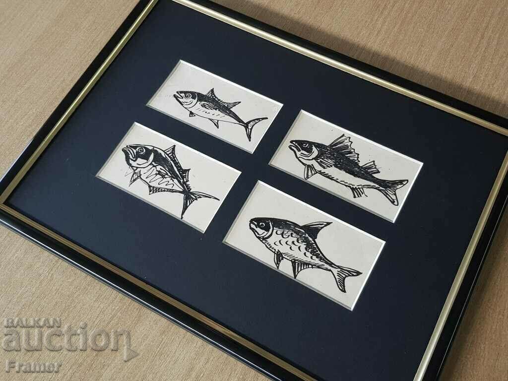Delivery of Atanas Yaranov 1940-1988 The Fisherman's Trophies Original drawing