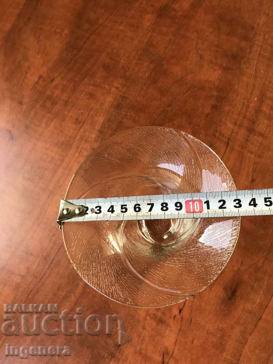 Auction  CANDLESTICK GLASS RELIEF BULGARIA