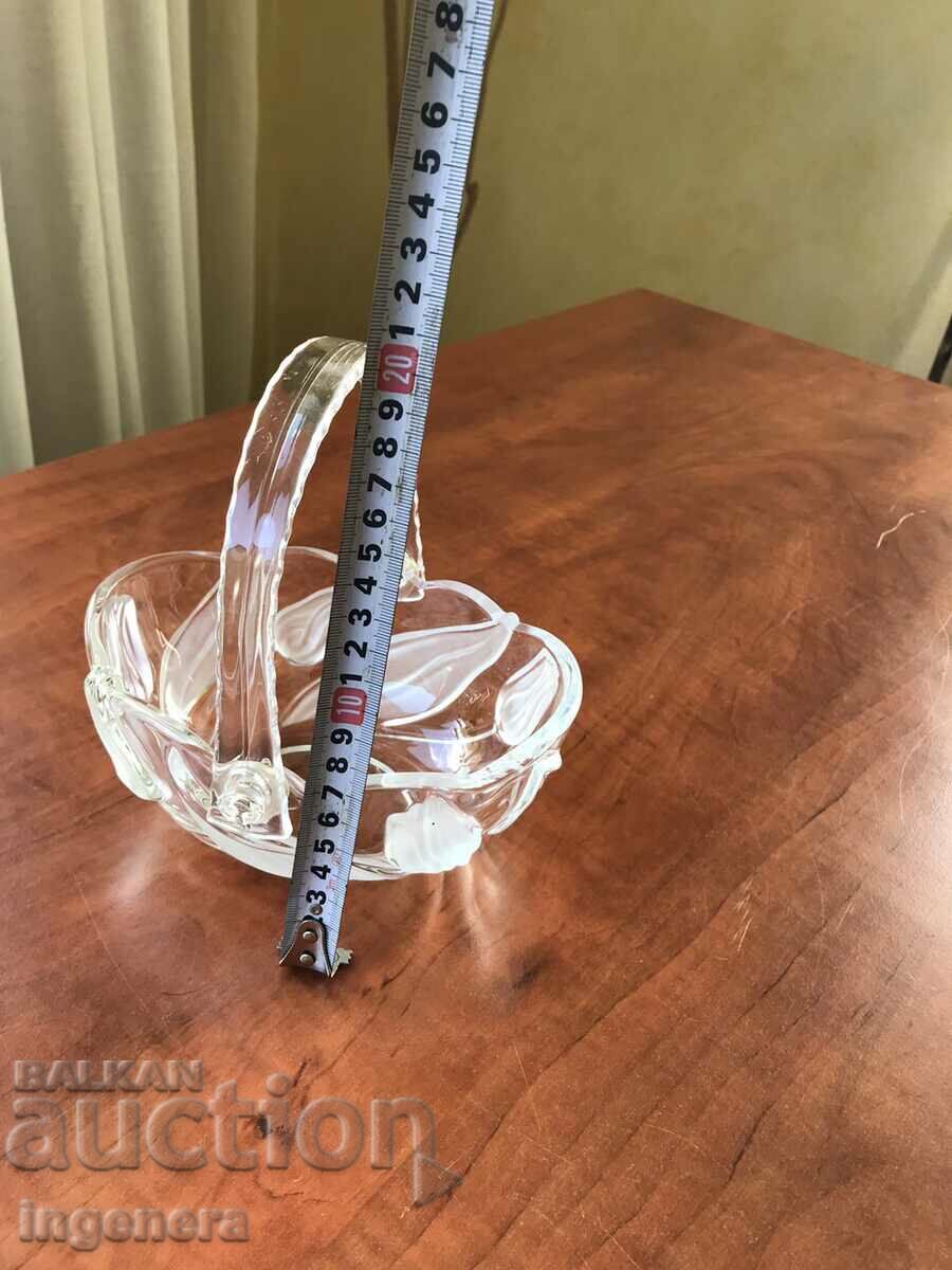FRUCTIERA BASKET THICK EMBOSSED GLASS BULGARIA with price 24.00 BGN | € 12.27 FRUCTIERA BASKET THICK EMBOSSED GLASS BULGARIA with price 24.00 BGN | € 12.27