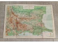 MAP OF THE PEOPLE'S REPUBLIC OF BULGARIA 1956