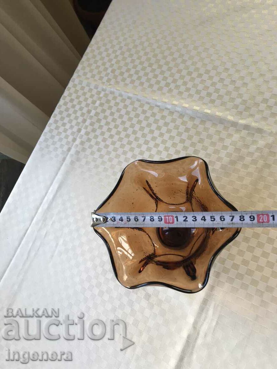 BOWL NUTS CANDY GLASS BULGARIA - 6 BOWL NUTS CANDY GLASS BULGARIA - 6