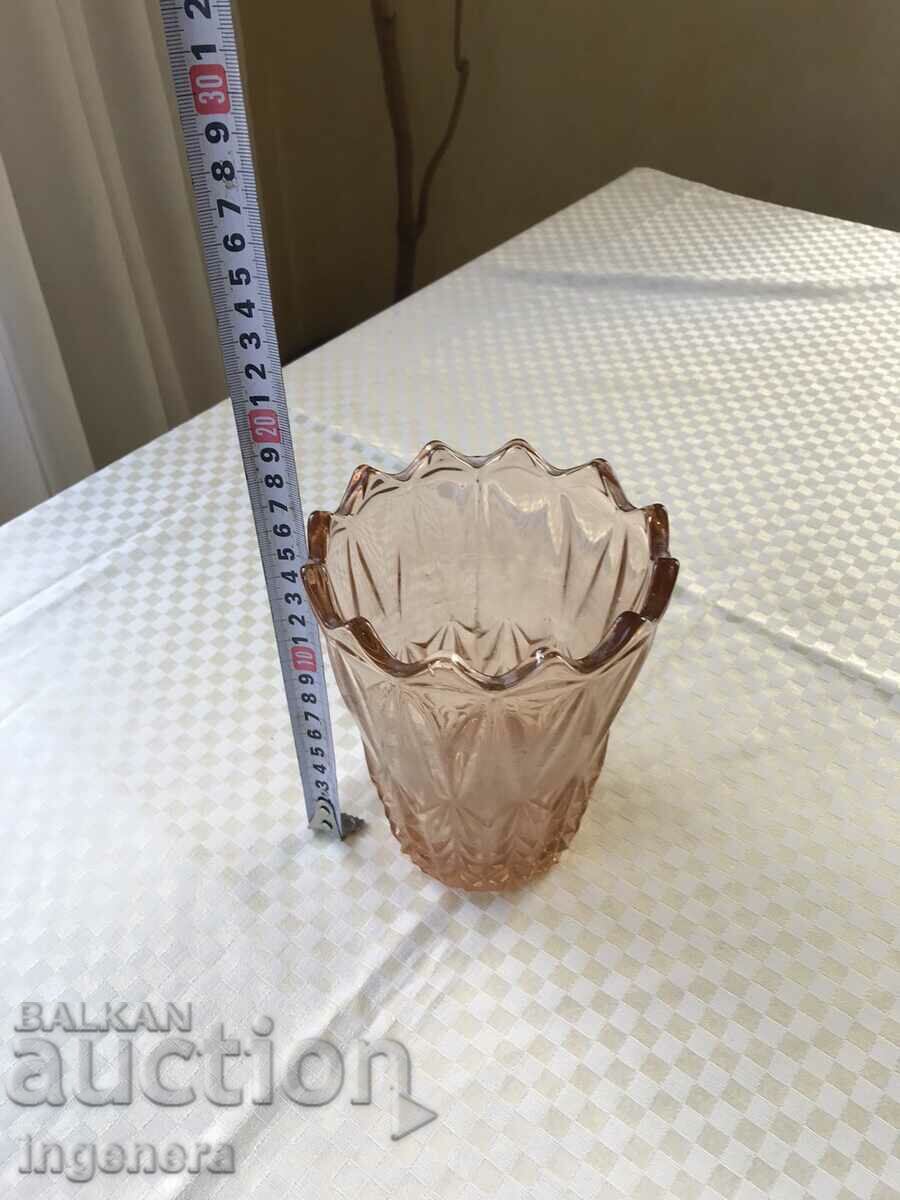 VASE VASE GLASS RELIEF THICK OF SOCA with price 14.00 BGN | € 7.16 VASE VASE GLASS RELIEF THICK OF SOCA with price 14.00 BGN | € 7.16