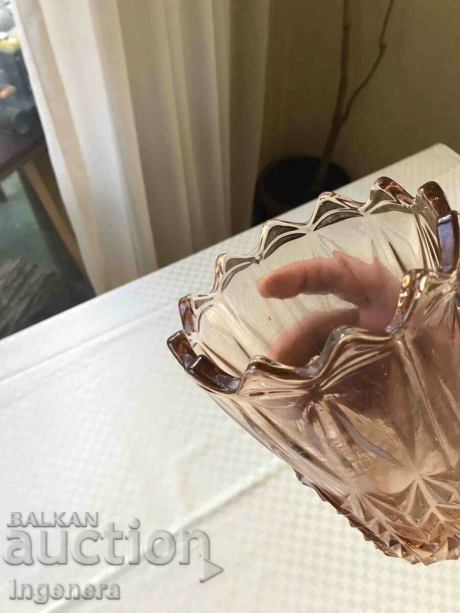 Auction VASE VASE GLASS RELIEF THICK OF SOCA Auction VASE VASE GLASS RELIEF THICK OF SOCA