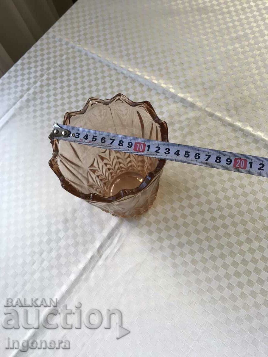 VASE VASE GLASS RELIEF THICK OF SOCA - 5 VASE VASE GLASS RELIEF THICK OF SOCA - 5