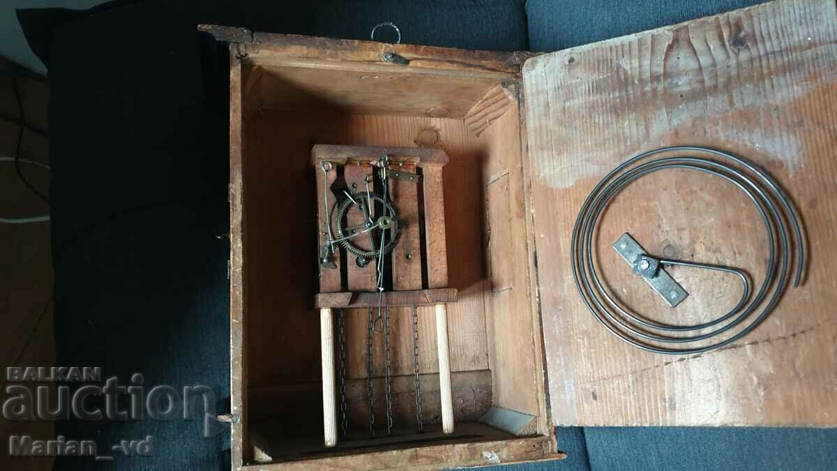 Wall clock Biedermeier Schwarzwald - wood, porcelain - 6