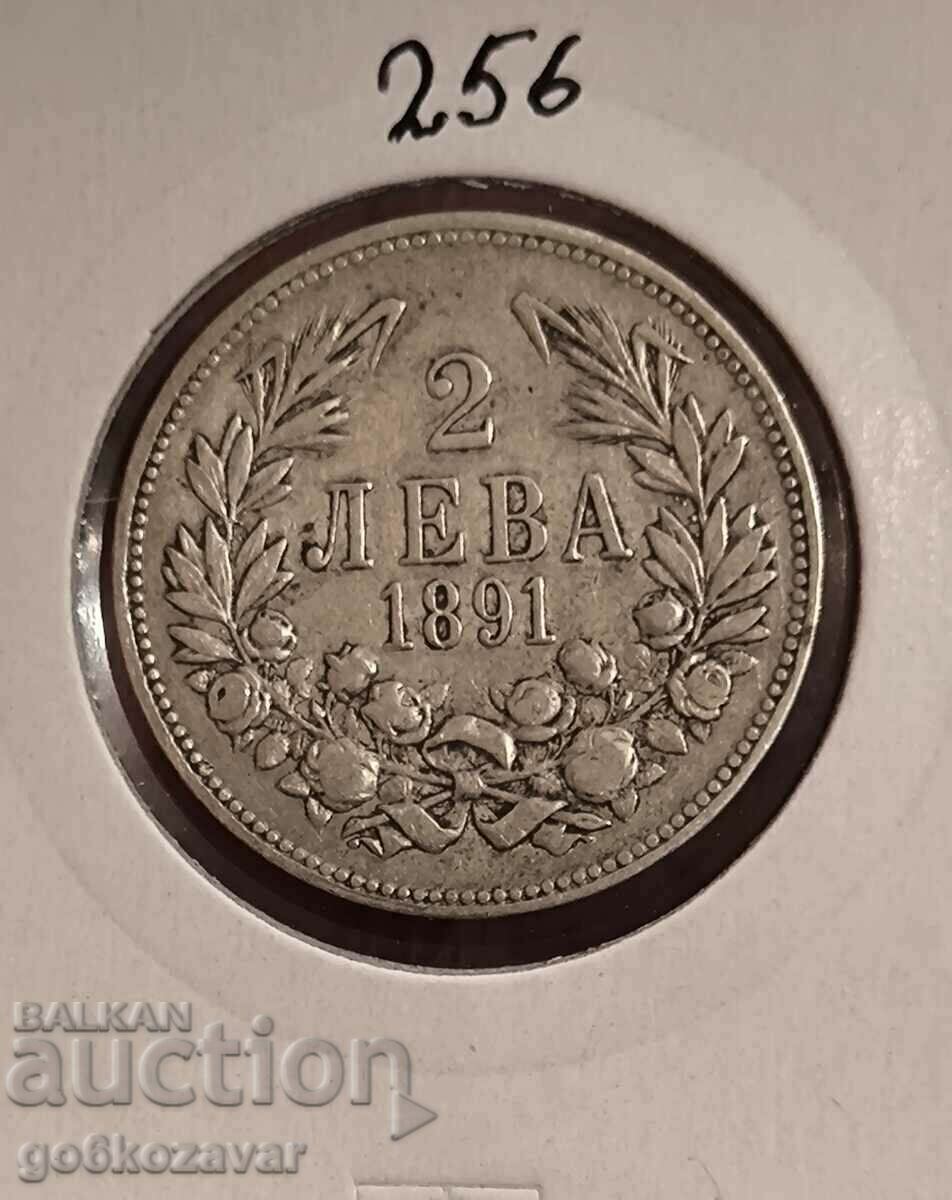 Bulgaria 2 leva 1891 silver!