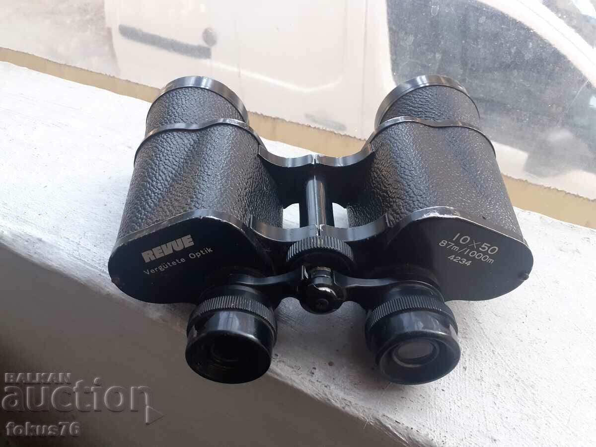 Old large quality Revue 10/50 binoculars