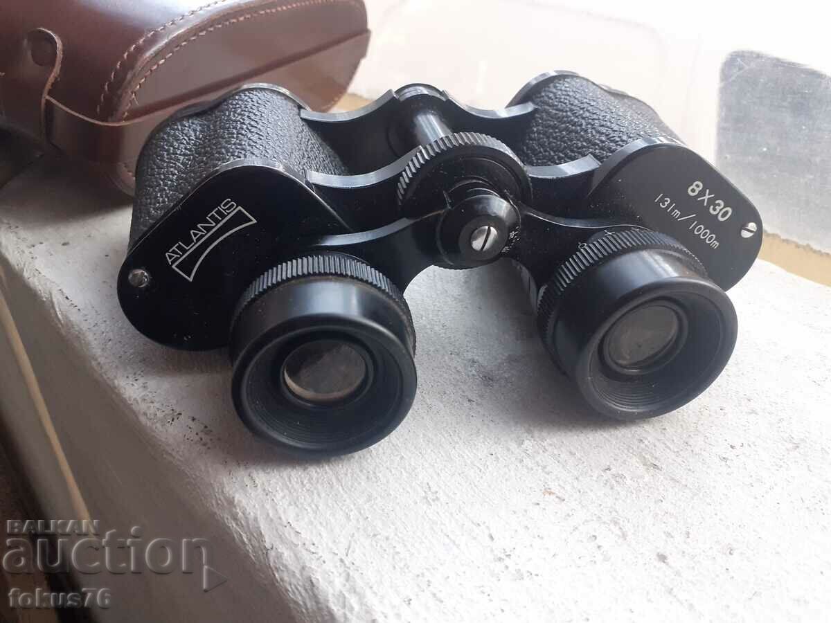 Old large quality Atlantis 8/30 binoculars with case with price 95.00 BGN | € 48.57 Old large quality Atlantis 8/30 binoculars with case with price 95.00 BGN | € 48.57
