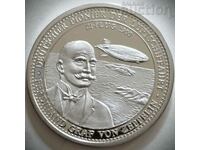 Contele Zeppelin - Medalie de argint, Germania 1990. FRG