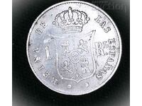 1 real, 1855 Queen Isabel II (1847 - 1864) Ισπανία.