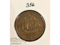 Marea Britanie 1/2 penny 1958