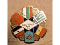 Bulgaria 1972 Balkan Winter Games enamel sign