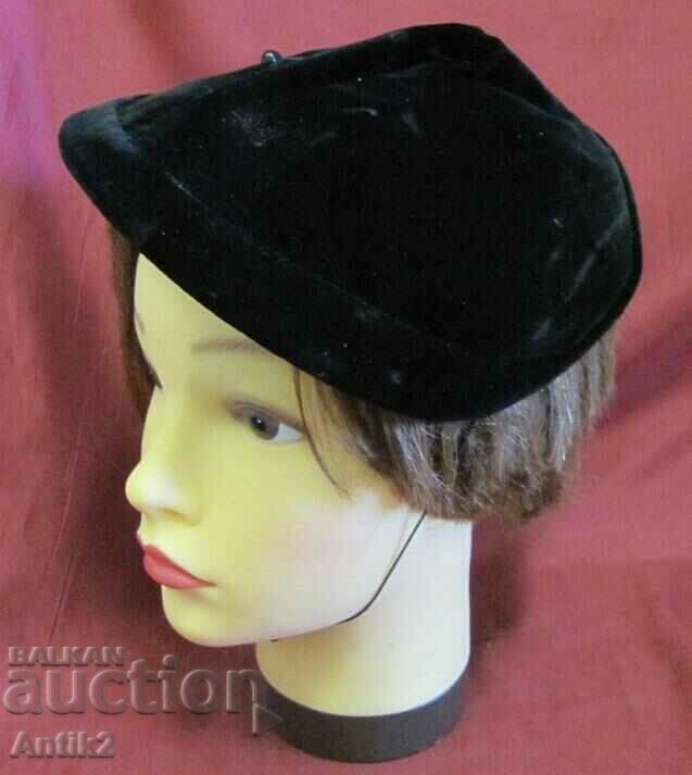 40's Women's Velvet Pin Hat - 7 40's Women's Velvet Pin Hat - 7