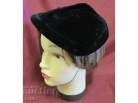 Γυναικείο βελούδινο καπέλο καρφίτσας δεκαετίας του '40