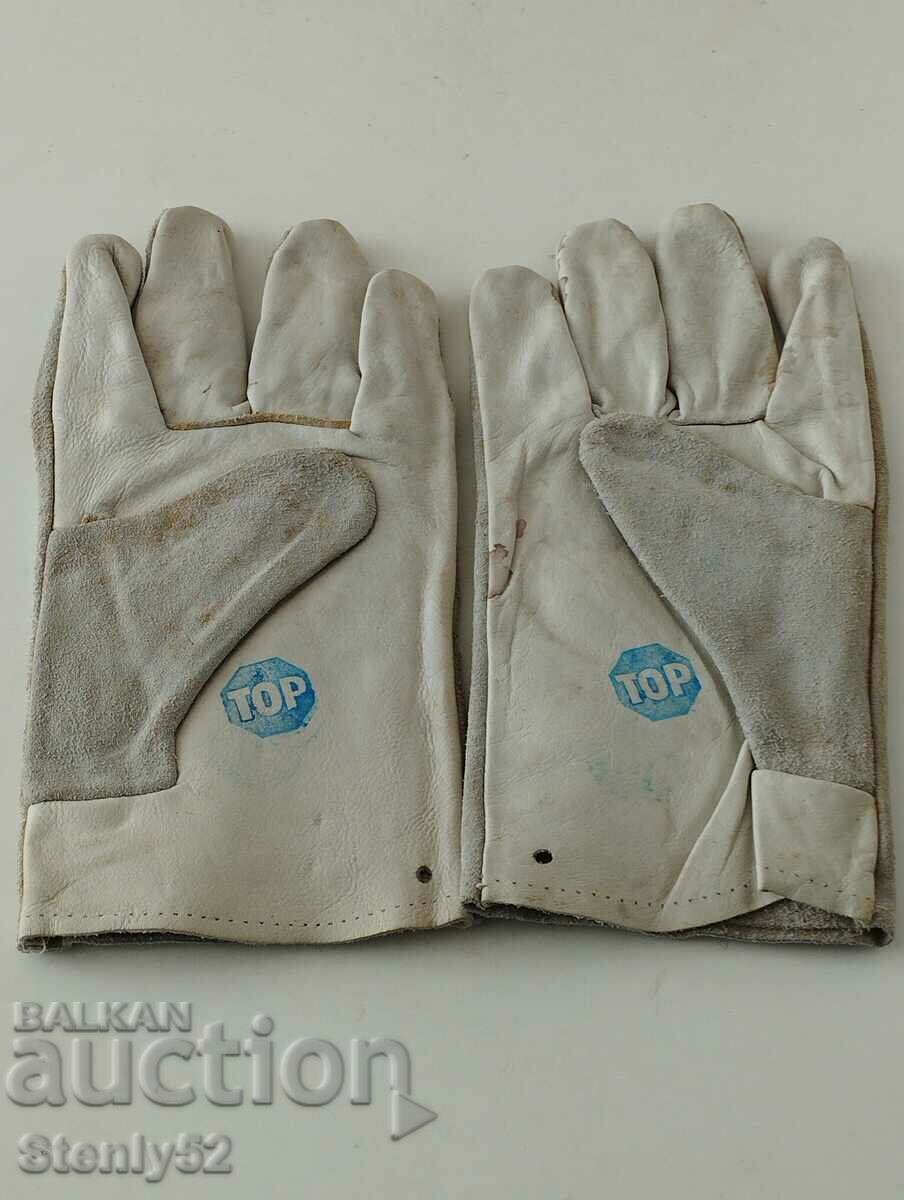 Natural suede gloves XXL for builders, welders.