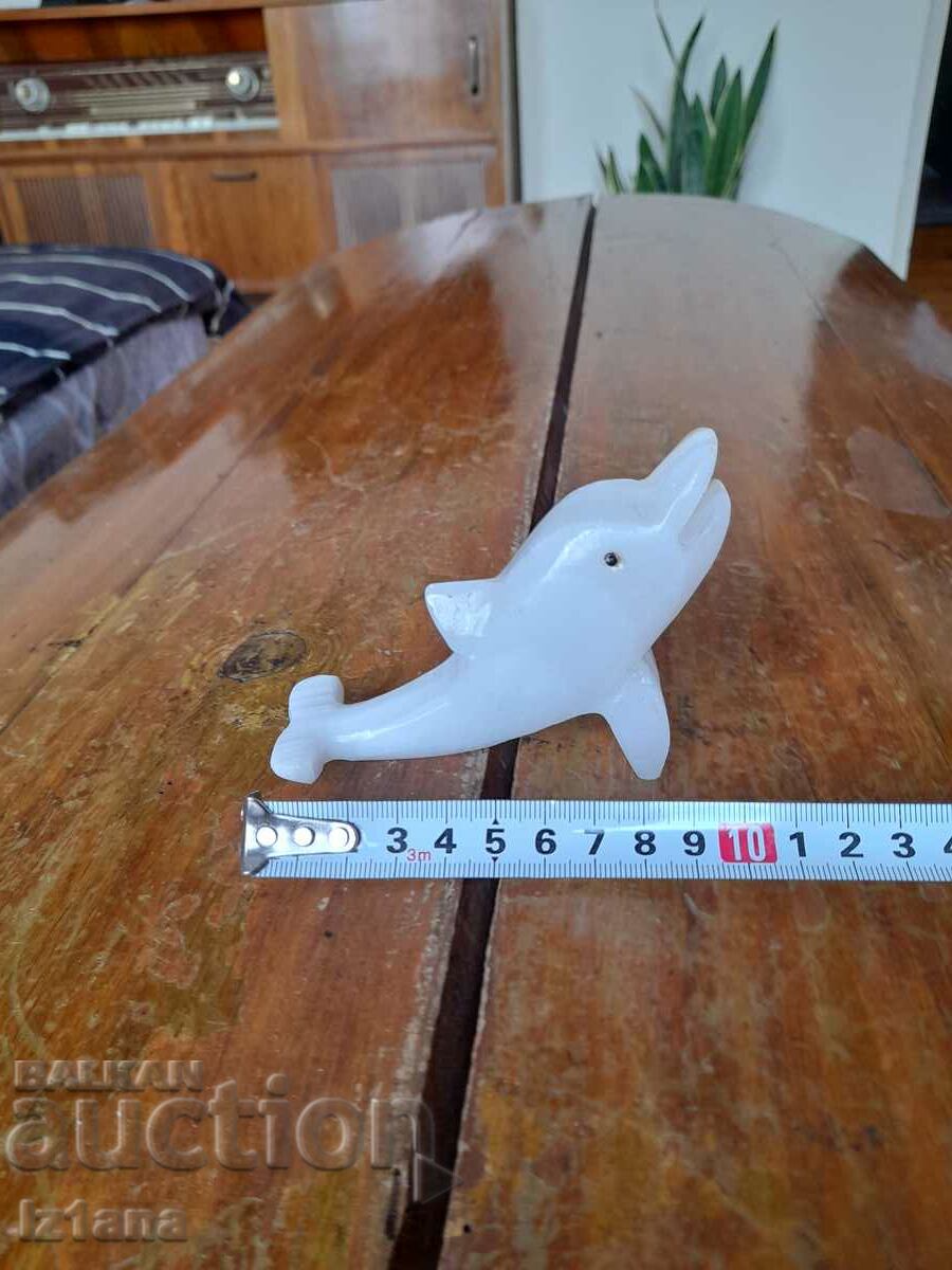 Auction  Old Marble Dolphin Figurine
