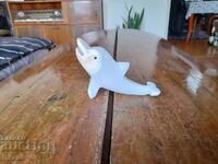 Old Marble Dolphin Figurine