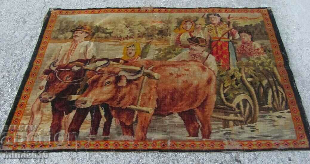 19th century Large Wall Carpet Folk Motifs - The Balkans - 5 19th century Large Wall Carpet Folk Motifs - The Balkans - 5