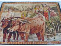 19th century Large Wall Carpet Folk Motifs - The Balkans