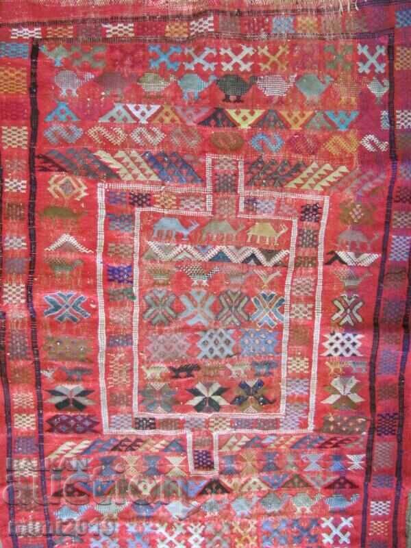 1800 SOUMAK ANIMAL Καυκάσιο χαλί προσευχής πολύ σπάνιο - 6