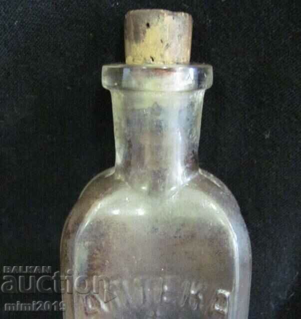 Auction 19th Century Medicine Glass Bottle - Double Headed Eagle Auction 19th Century Medicine Glass Bottle - Double Headed Eagle